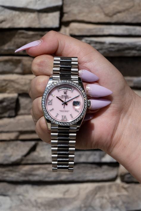 rolex daydate pink|rolex day date price new.